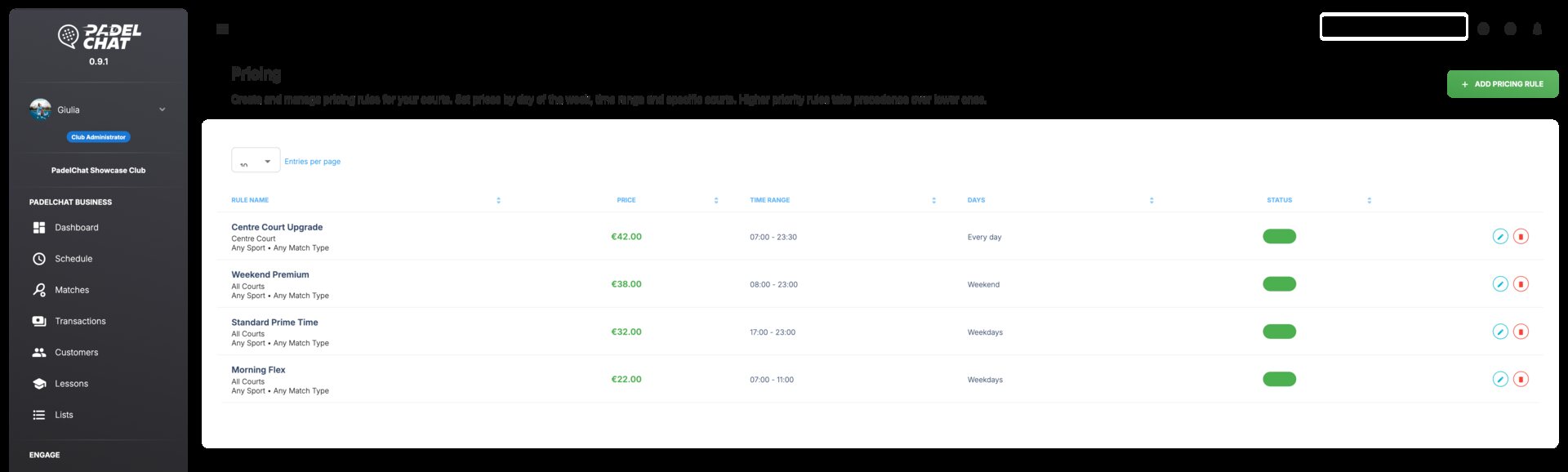 Payments, refunds, and Stripe - Pricing rules